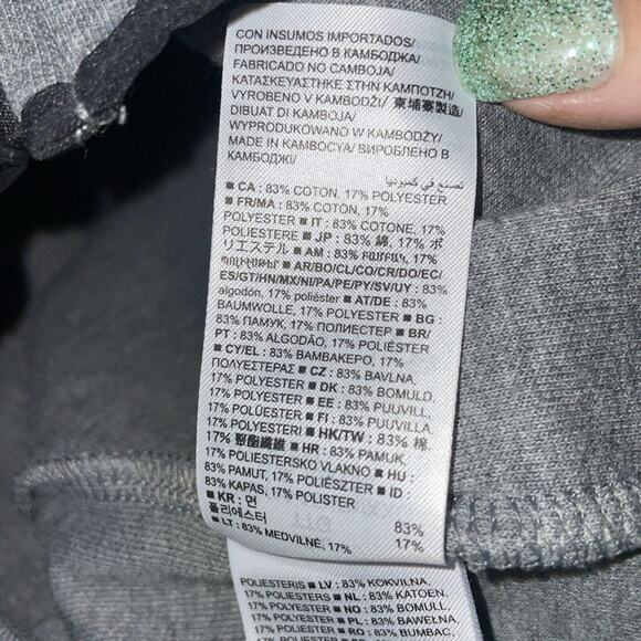 Gap Fit Gray Fleece Full Zip Athletic Sweater Jacket With Hood Women's XXL - Picture 6 of 6